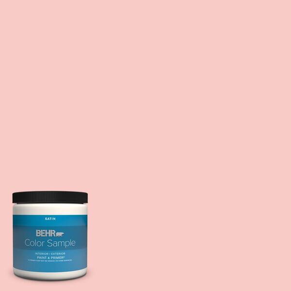 BEHR PREMIUM PLUS 8 oz. #160C-2 Flush Pink Satin Enamel Interior/Exterior  Paint & Primer Color Sample B370016 - The Home Depot