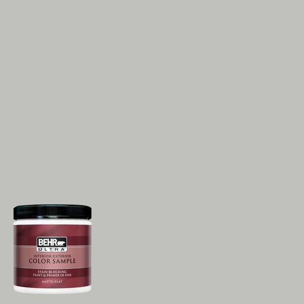 BEHR ULTRA 8 oz. #UL210-8 Silver Sage Matte Interior/Exterior Paint and Primer in One Sample