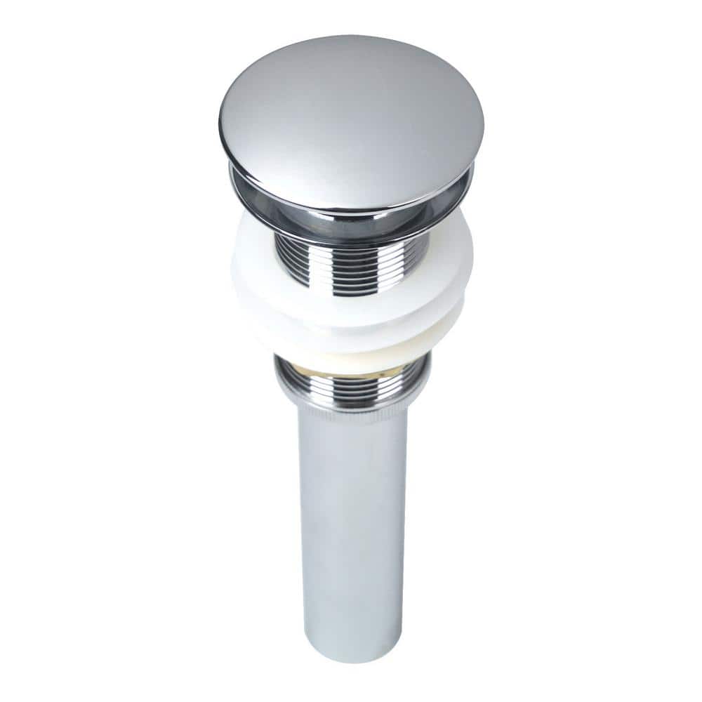 Polished Chrome Pop-Up Bathroom Sink Drain with Overflow