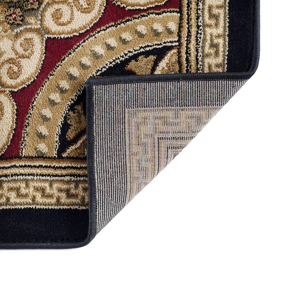 Sensation Oriental Medallion 2' x 3' Black Synthetic Area Rug