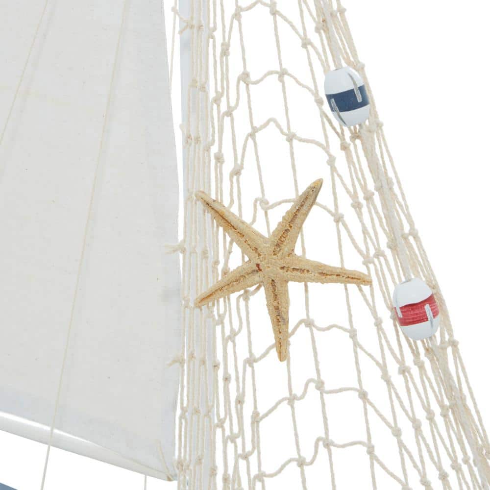 White Pine Coastal Sailboat Sculpture Set, 25"H x 17"W