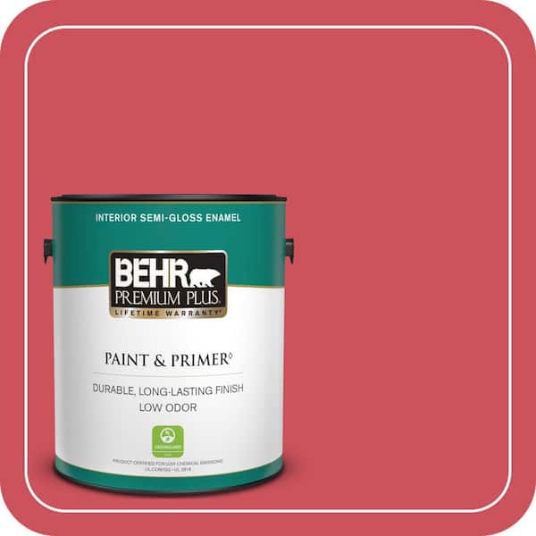BEHR PREMIUM PLUS 1 gal. #T15-14 Super Hero Semi-Gloss Enamel Low Odor Interior Paint & Primer