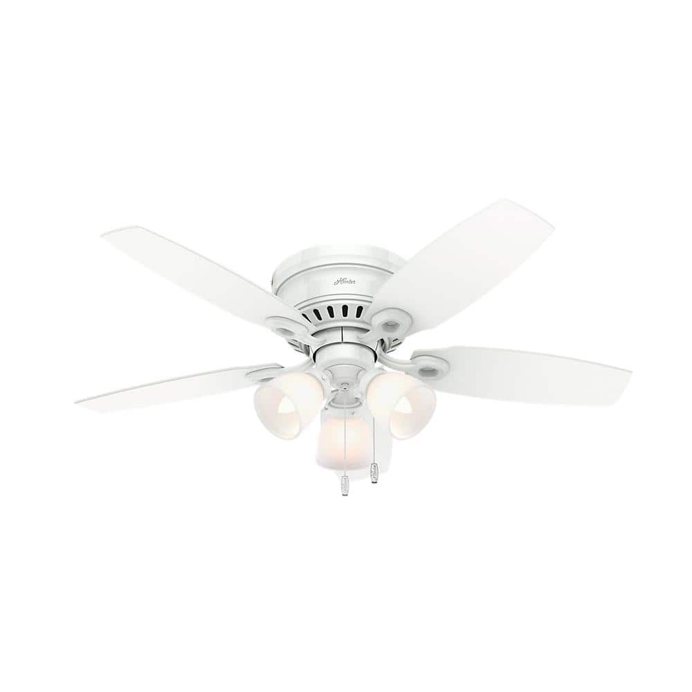 Hunter Hatherton 46 in. Indoor White Ceiling Fan with Light Kit -  52087