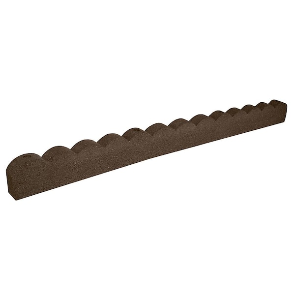 47 in. x 2 in. x 4 in. Brown Scalloped Rubber Garden Edging