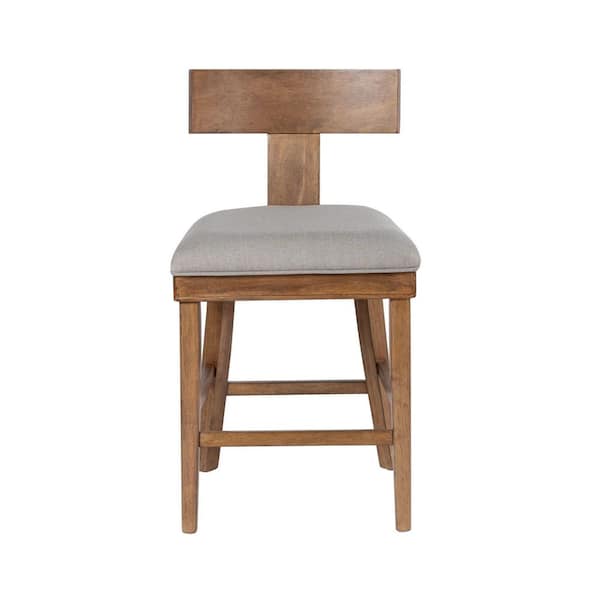 Boraam Theodora T-Back Wood Counter Stool-Rustic Natural