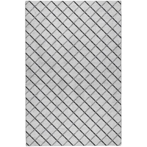 Dream Shag Premium Machine Washable Abstract ADS140 Gray 5 ft. x 7 ft. 6 in. Area Rug