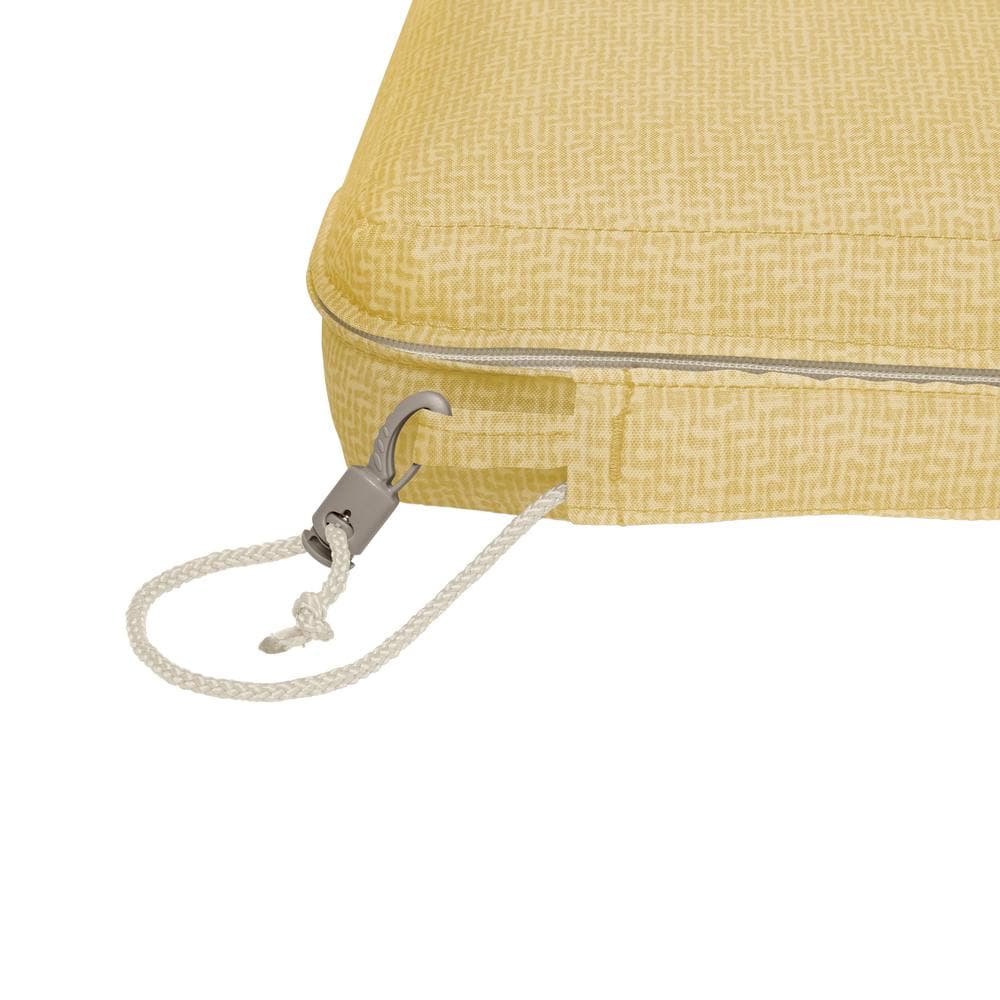 Straw Water-Resistant Foam Outdoor Chaise Lounge Cushion