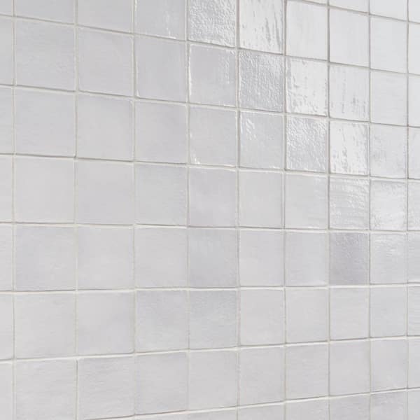 Ivy Hill Tile Orion White 3.93 in. x 3.93 in. Glazed Terracotta