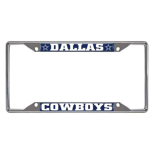 FANMATS NFL - Dallas Cowboys Chromed Stainless Steel License Plate Frame
