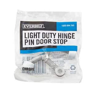 Chrome Light Duty Hinge Pin Door Stop (10-Pack)