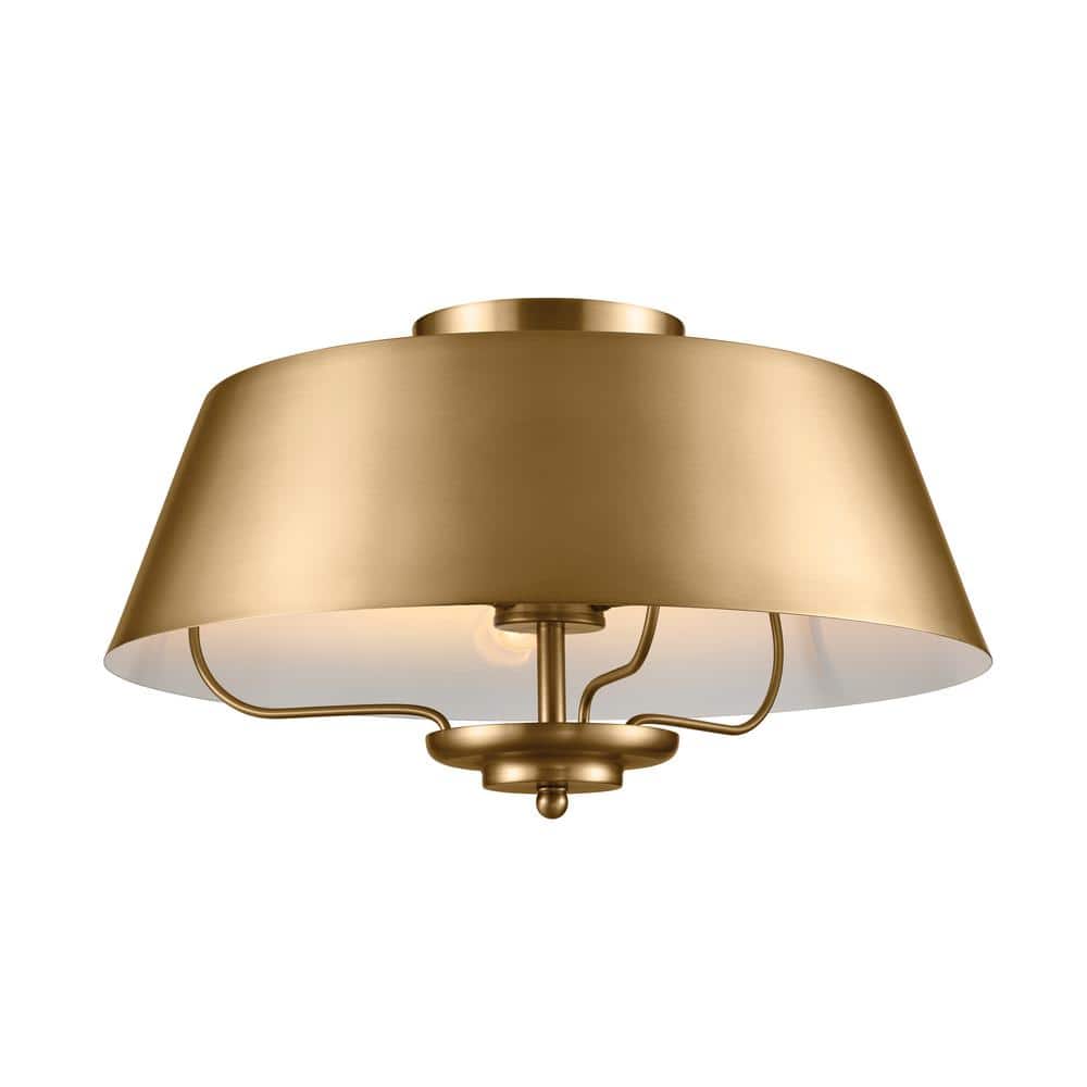 Luella Elegant 3-Light Brushed Natural Brass Pendant