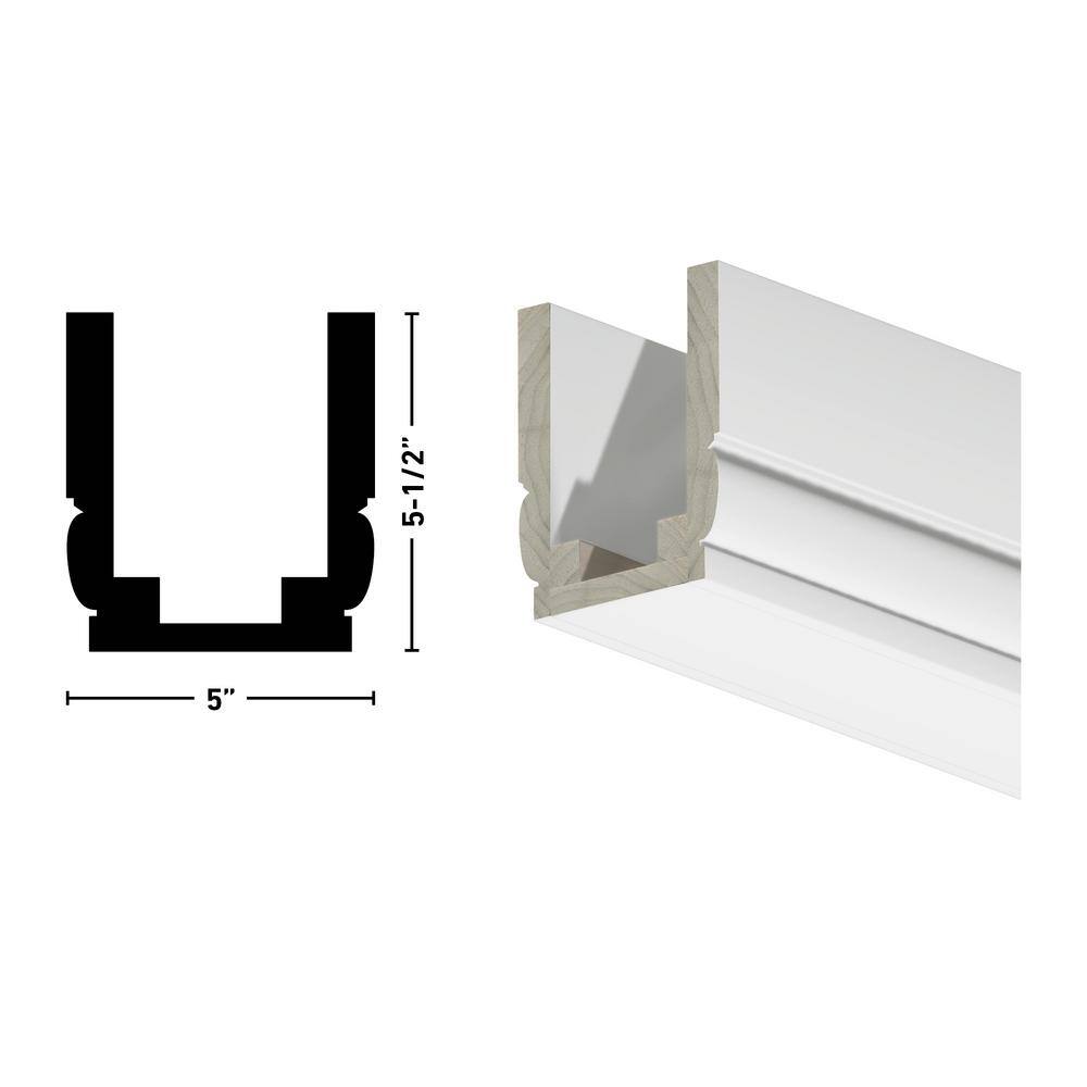 Unfinished White Oak U-Shaped Decorative Faux Beam