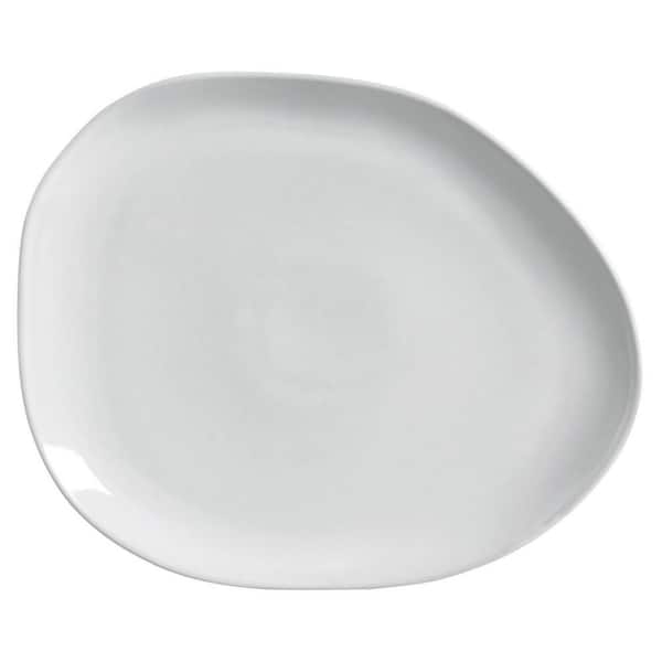 New White Oval Dinner Plate Organic (Set of 6)