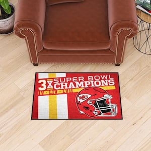 Kansas City Chiefs Dynasty Red 1.5 ft. x 2.5 ft. Starter Area Rug