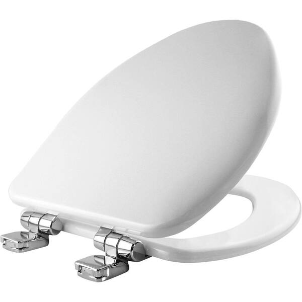 BEMIS Elongated Closed Front Toilet Seat in Cotton White