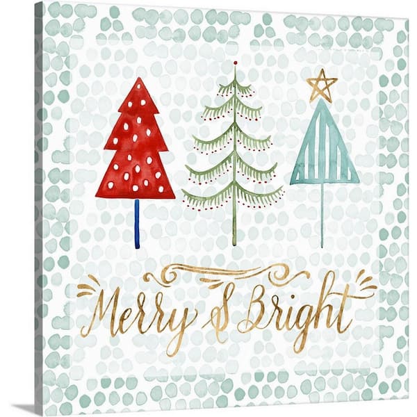 24 in. x 24 in. Christmas Tree Whimsy III by Grace Popp Canvas Wall Art