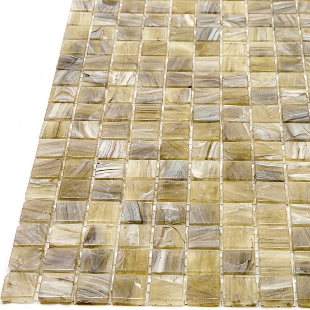Golden Beige Glass Mosaic Wall and Floor Tile