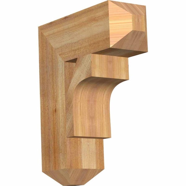 Ekena Millwork 6 in. x 22 in. x 18 in. Western Red Cedar Westlake Craftsman Rough Sawn Bracket