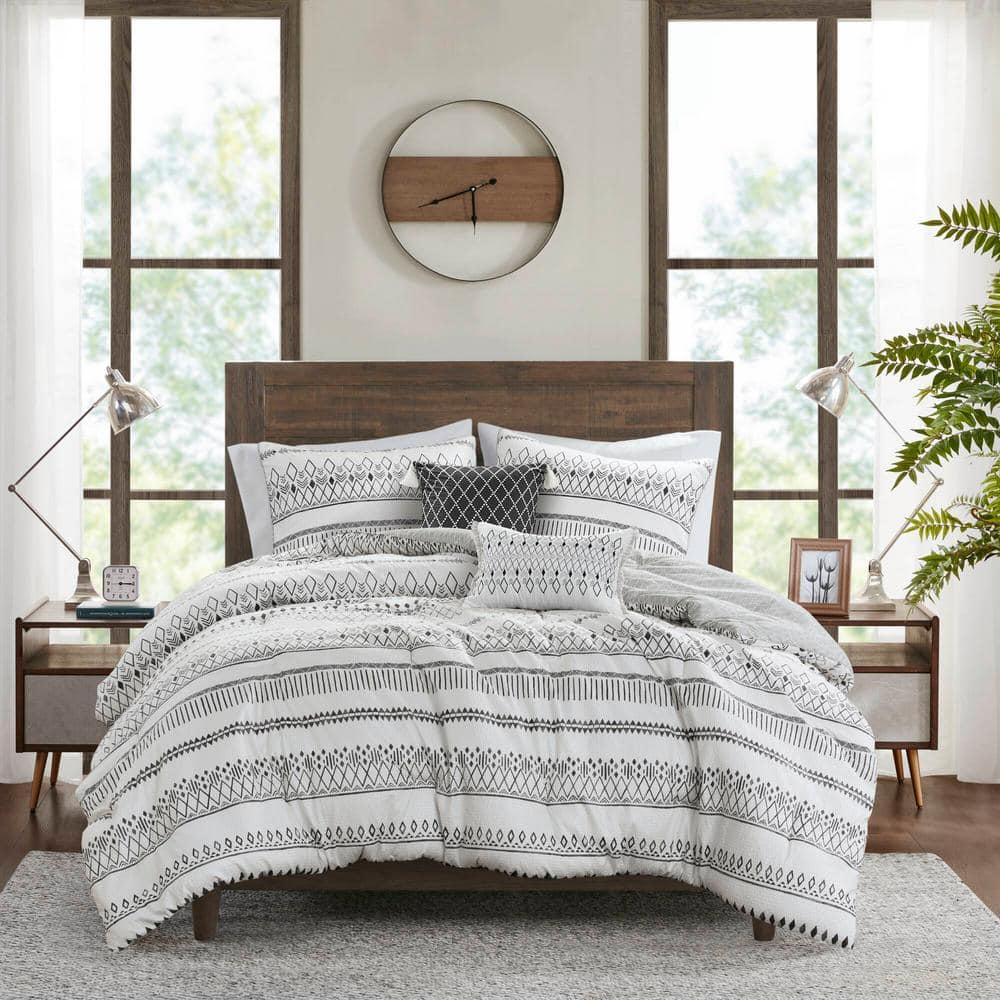 King Blue Microfiber Reversible Comforter Set with Decorative Pillows