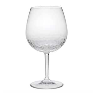 22 oz. Premium Quality Unbreakable Stemmed Acrylic Swirl Clear Glasses (Set of 4) for All Purpose Red or White