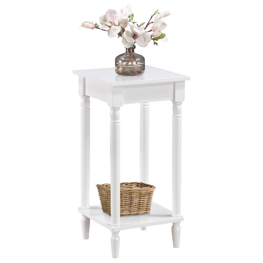 French Country Kim 14 in. Black Square End Table with Shelf - thumbnail 10