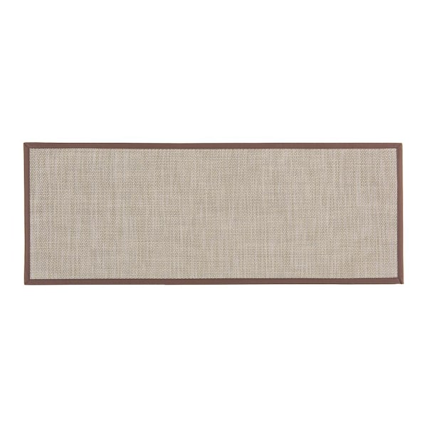 World Rug Gallery Croswave Beige 18 in. x 47 in. Anti-Fatigue Standing Mat