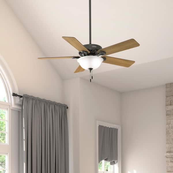 Hunter Pro's Best 52 in. Indoor Noble Bronze Ceiling Fan with Light Kit Included