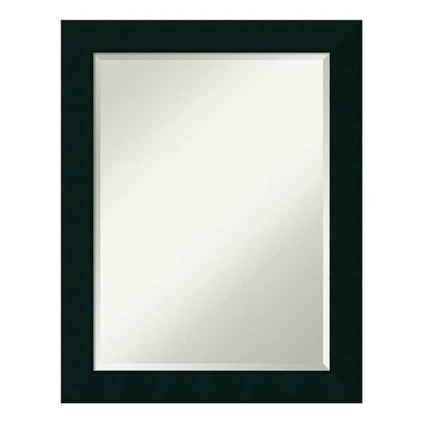 Amanti Art Tribeca 22 in. W x 28 in. H Framed Rectangular Beveled Edge Bathroom Vanity Mirror in Matte Black