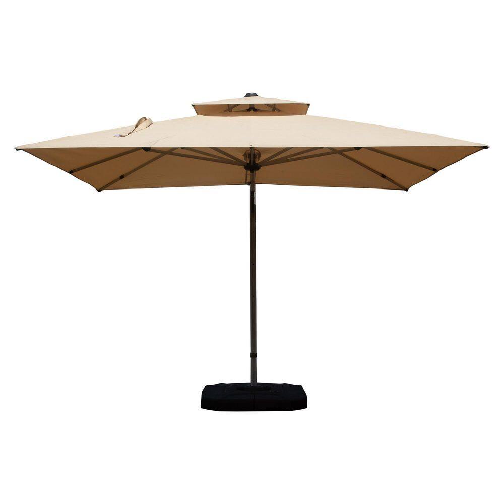 10 ft. x 10 ft. Square Cantilever Patio Umbrella with Center Pole in Beige price history on PriceWatchPro