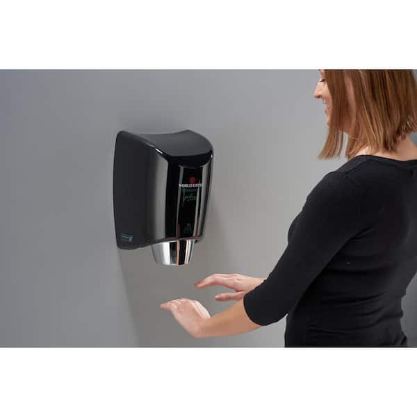 WORLD DRYER SMARTdri Plus Polished Black Aluminum Automatic