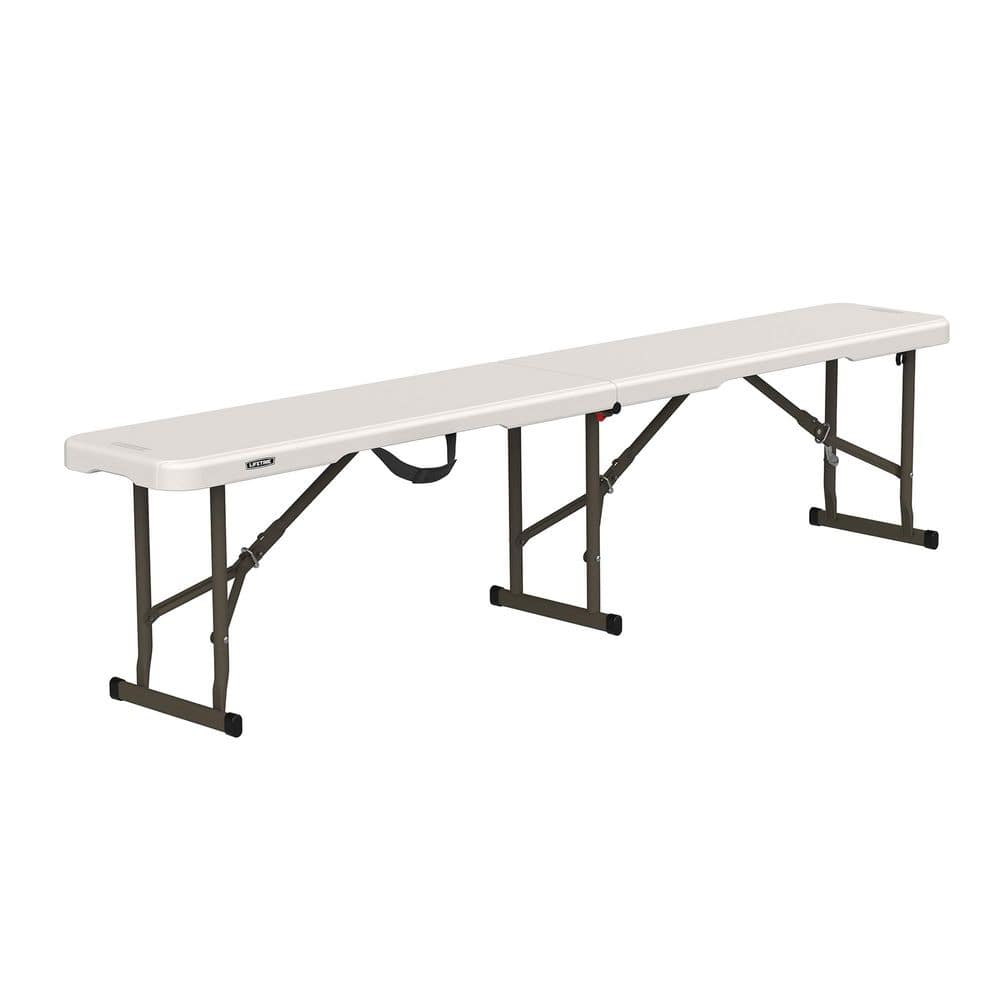 Lifetime 6 ft. Fold-In-Half Bench with Steel Frame 81036 - The
