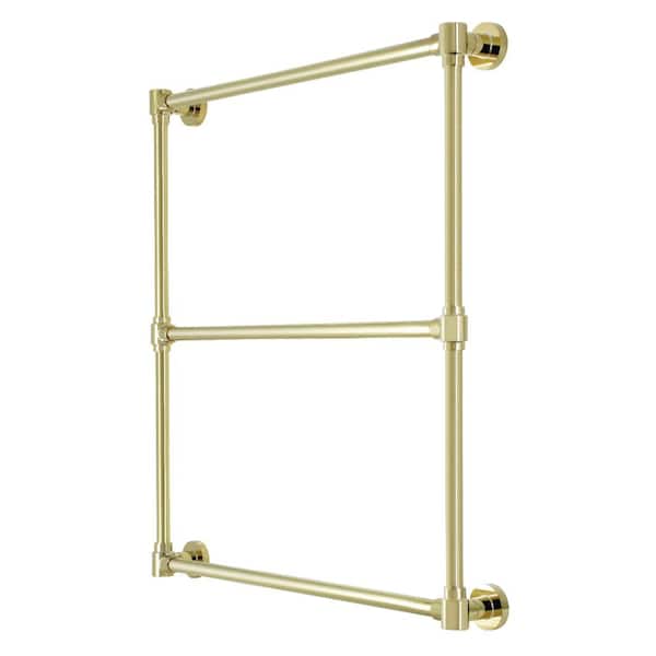 Gallant 3-Bar Wall Mount Towel Rack in Polished Brass