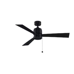 Zonix Wet 52 in. Indoor/Outdoor Black Ceiling Fan with Black Blades
