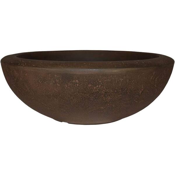 Planters Online 21 in. Round Rust Resin Bowl Planter