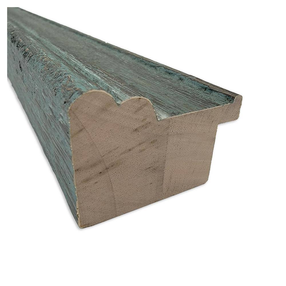 27"x15" Teal Gray Wood Framed Magnetic Board