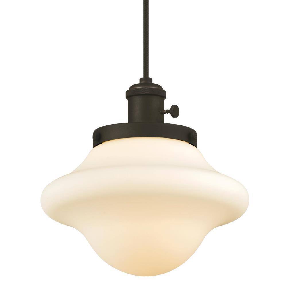 Vintage Mini Globe Pendant Light in Oil Rubbed Bronze with Glass Shade