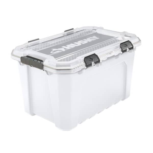 米海軍放出品 ハードケース防水防塵 REUSABLE CONTAINER 白 Husky 20 gal. Pro Duty Waterproof White Tote (2-Pack) 271601 - The