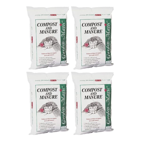 Lawn Garden Compost and Manure Blend, 40 Pound Bag (4-Pack)