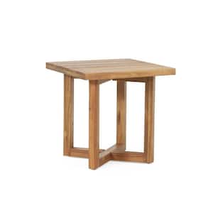 Teak Square Wood Patio Outdoor Side Table