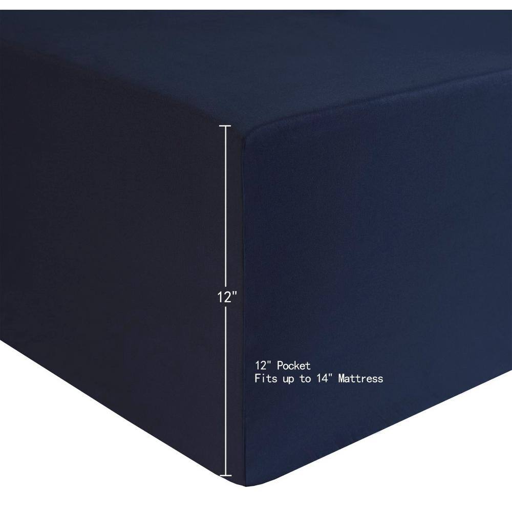 Navy Twin Ultra Soft Microfiber Bedding Sheet Set