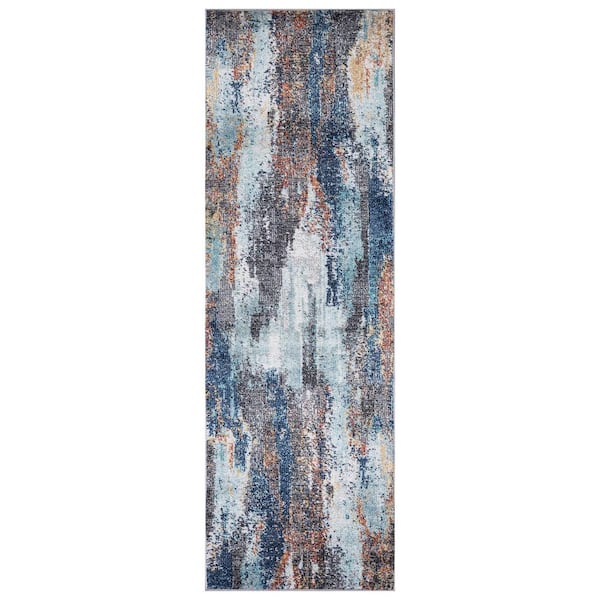 Concord Global Trading Vintage Collection Victoria Multi 2 ft. x 7 ft. Abstract Runner Rug
