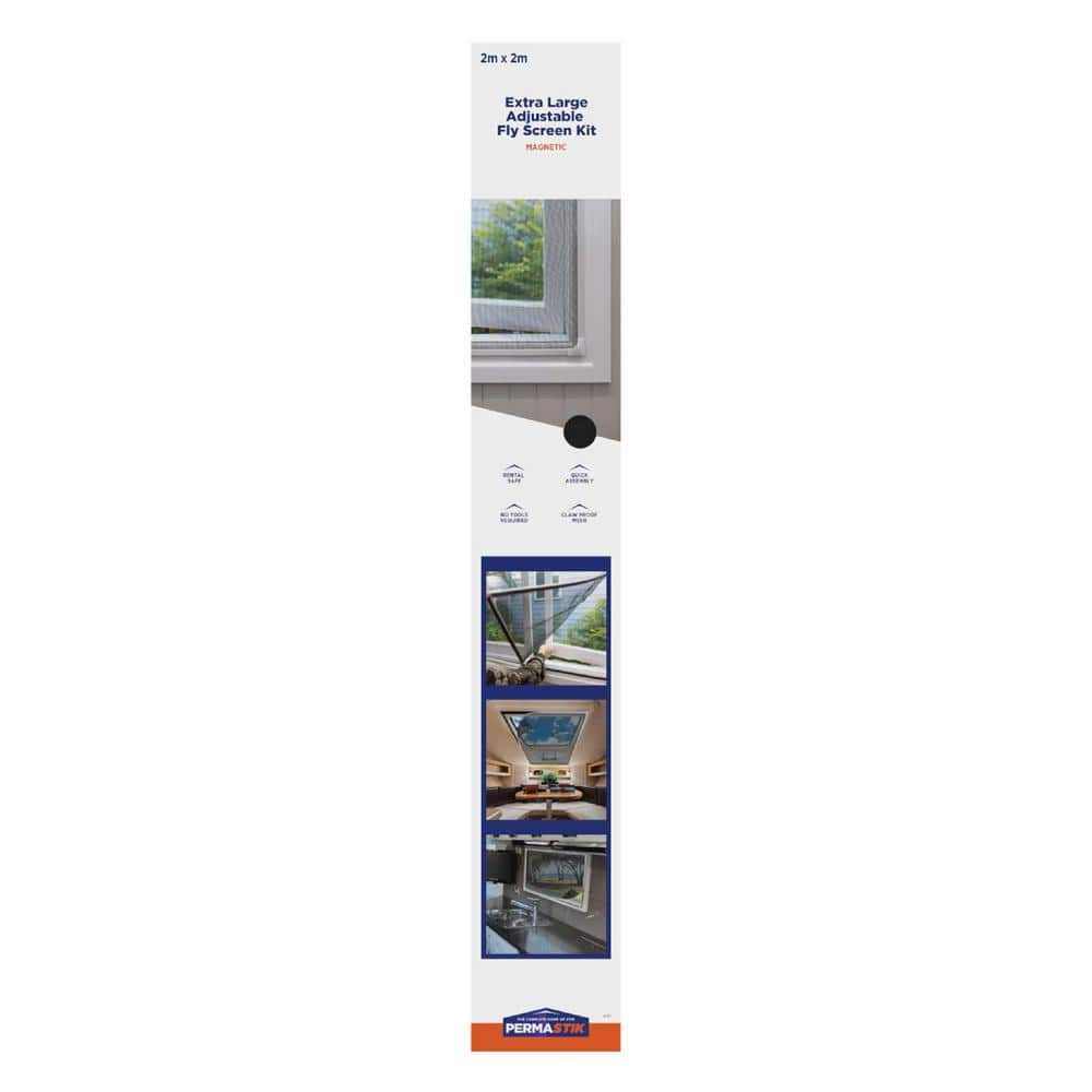 78.7 in. x 78.7 in. White UV Resistant Fiberglass Mesh Magnetic Removable Insect Screen