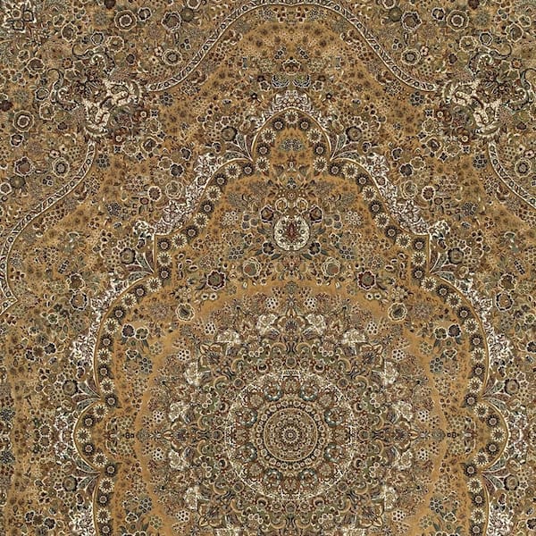 5 ft. x 7 ft. Gold Solid Color Washable Area Rug