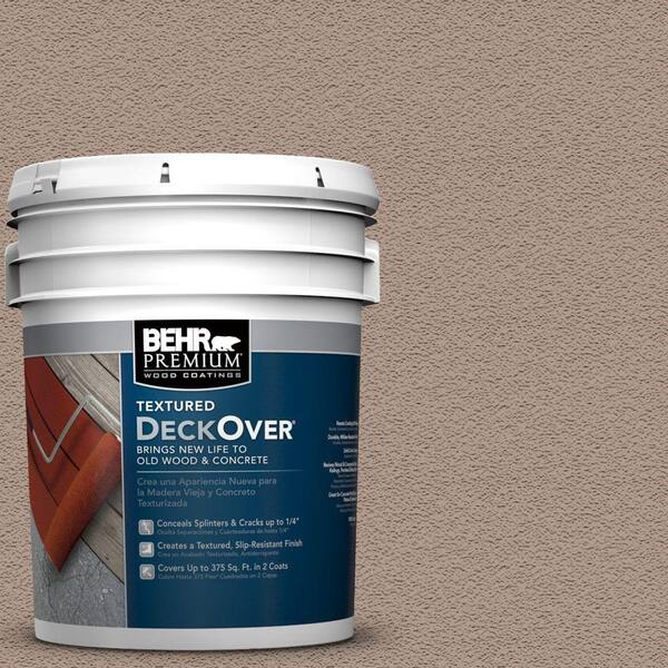 BEHR Premium Textured DeckOver 5 gal. #SC-160 Rose Beige Textured Solid Color Exterior Wood and Concrete Coating