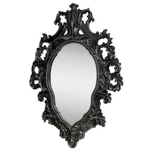 Madame Antoinette Ebony Salon 28 in. W x 36.5 in. H Polyresin Black Decorative Mirror