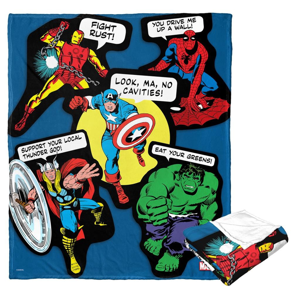 Marvel Spidey & His Amazing Friends Team Up Silk Touch Microfiber Throw - Blue - 1 Each