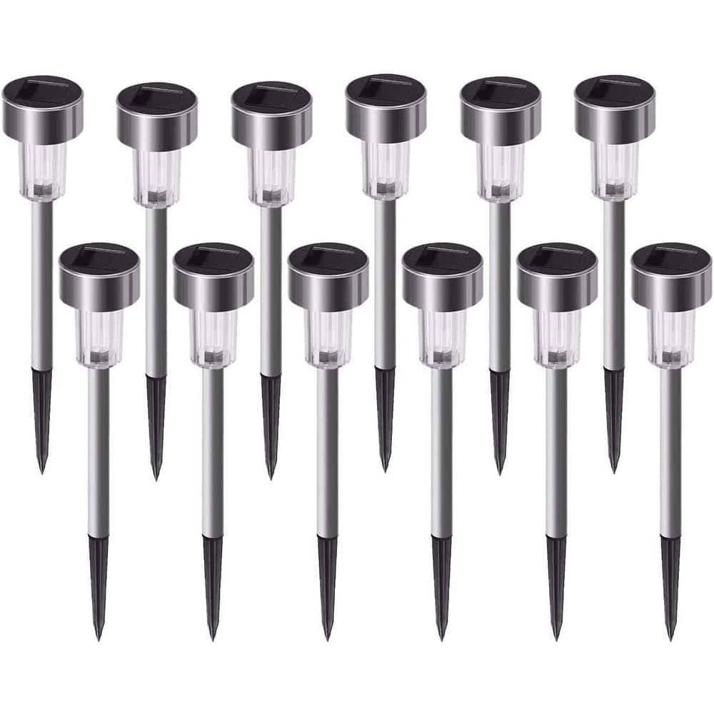 Solar Lights Outdoor, Stainless Steel LED Landscape Lighting Solar Powered 