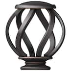 Mix and Match Swirl Cage 1 in. Curtain Rod Finial in Oil-Rubbed Bronze (2-Pack)