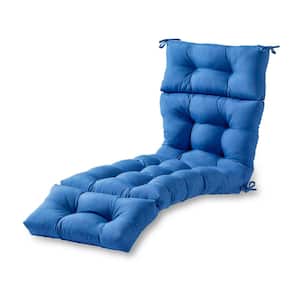 Solid Marine Outdoor Chaise Lounge Cushion
