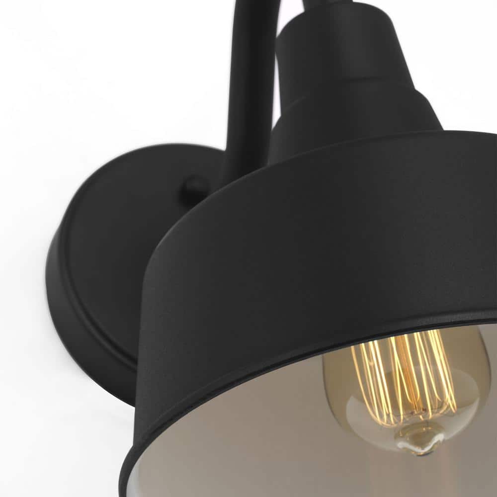 Textured Black Aluminum Barn Light Wall Lantern